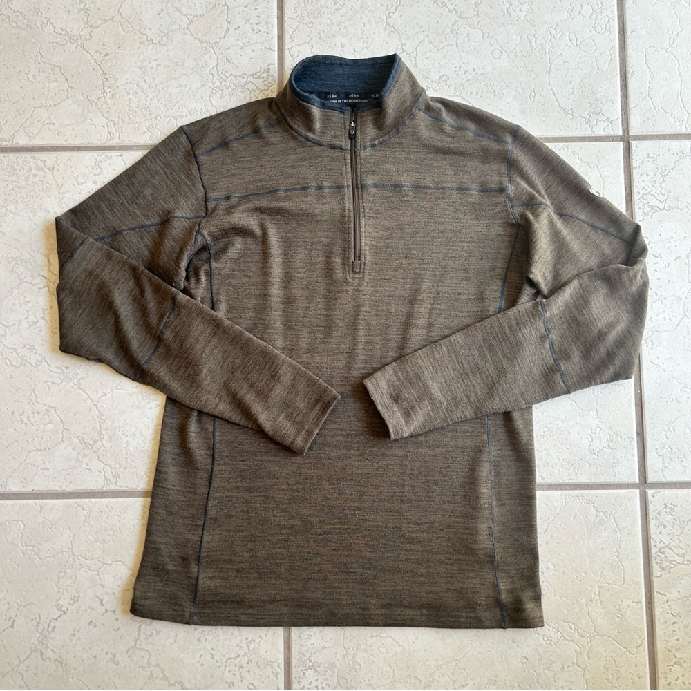 Kuhl Sweater Men Med Ryzer Fleece Shirt Pullover Outdoor Hiking 1/4 Zip 3112